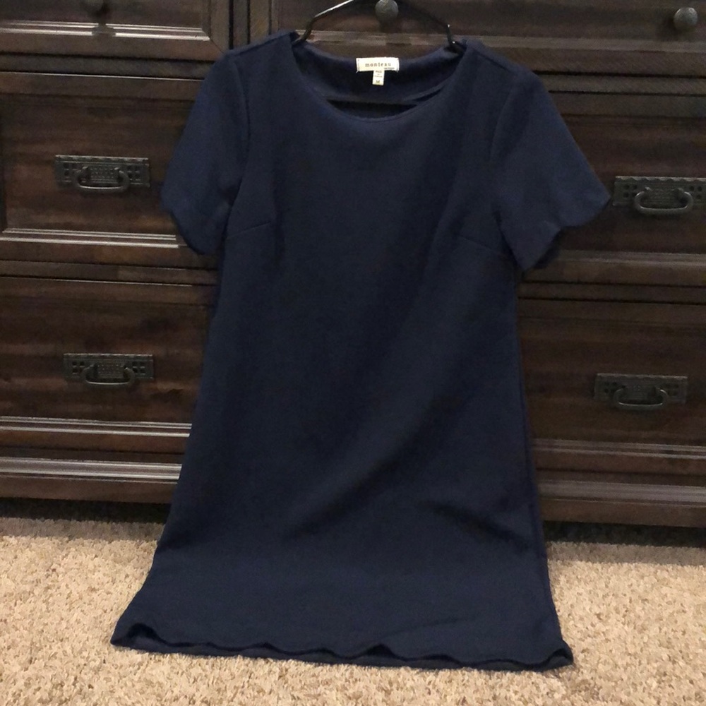 Navy scalloped dress